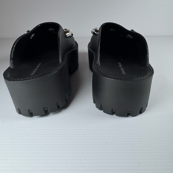 Azalea Wang Hain Black Rhinestone Platform Slides Size 7 NIB - Picture 4 of 6